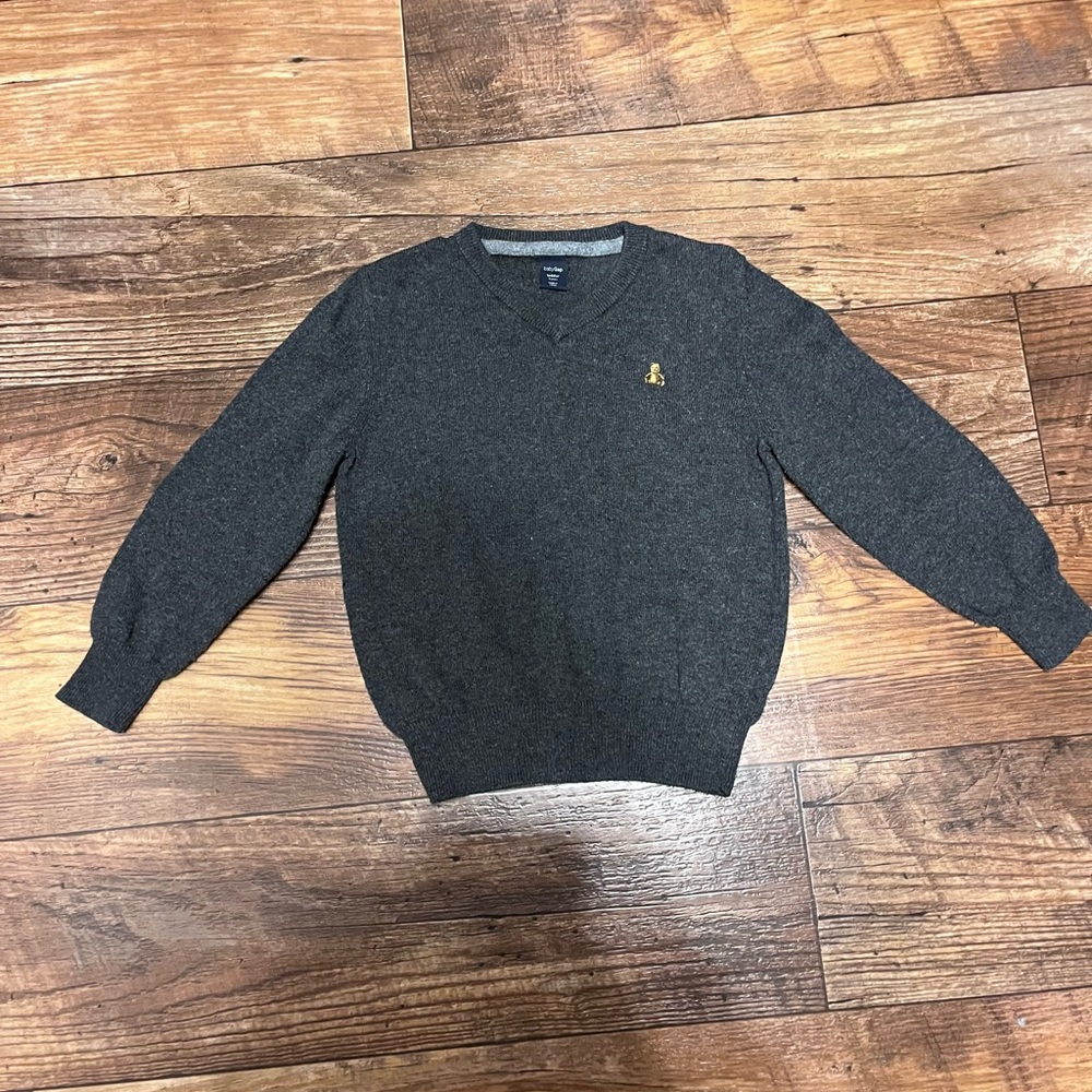 EUC BABY GAP SWEATER WITH "WORN" ELBOW PATCHES - 3T